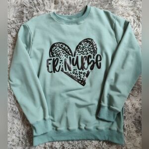 Mint Green ER Nurse Sweatshirt